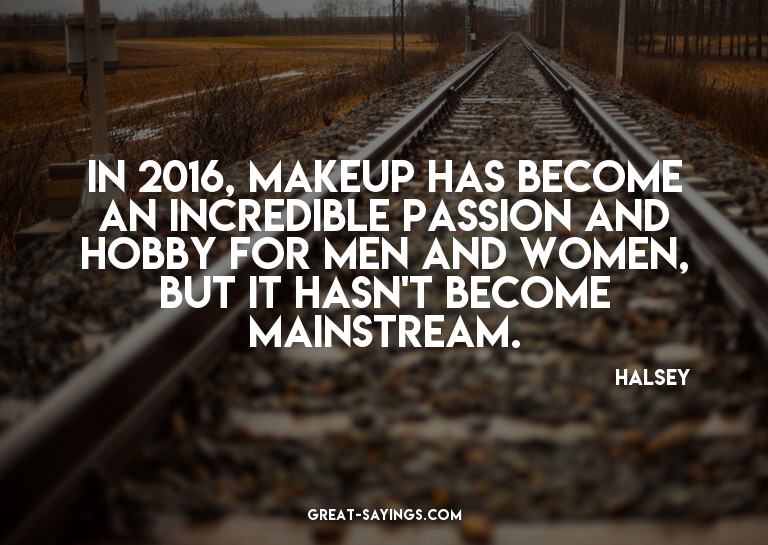 In 2016, makeup has become an incredible passion and ho