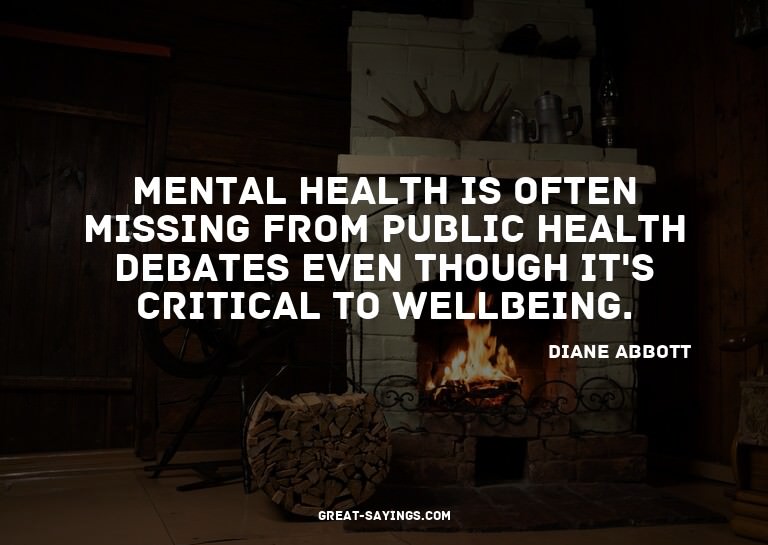 Mental health is often missing from public health debat