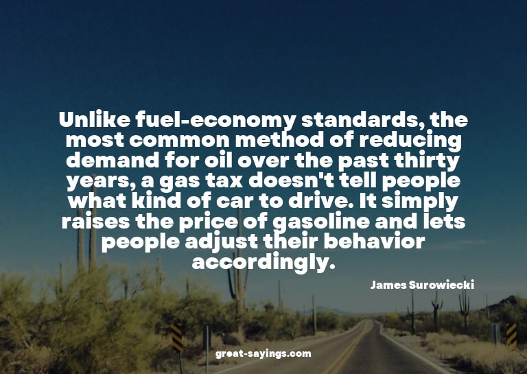 Unlike fuel-economy standards, the most common method o