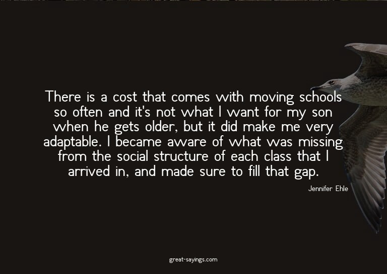 There is a cost that comes with moving schools so often