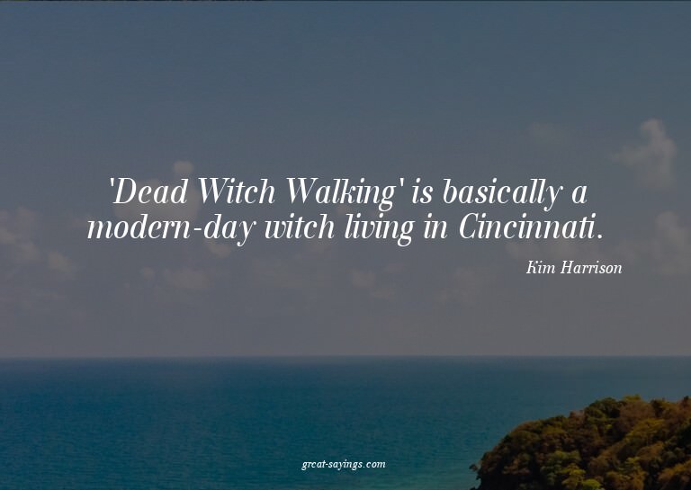'Dead Witch Walking' is basically a modern-day witch li