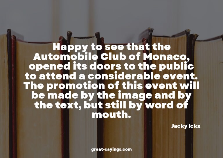 Happy to see that the Automobile Club of Monaco, opened