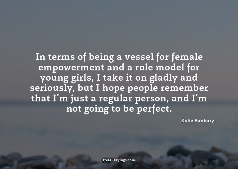 In terms of being a vessel for female empowerment and a