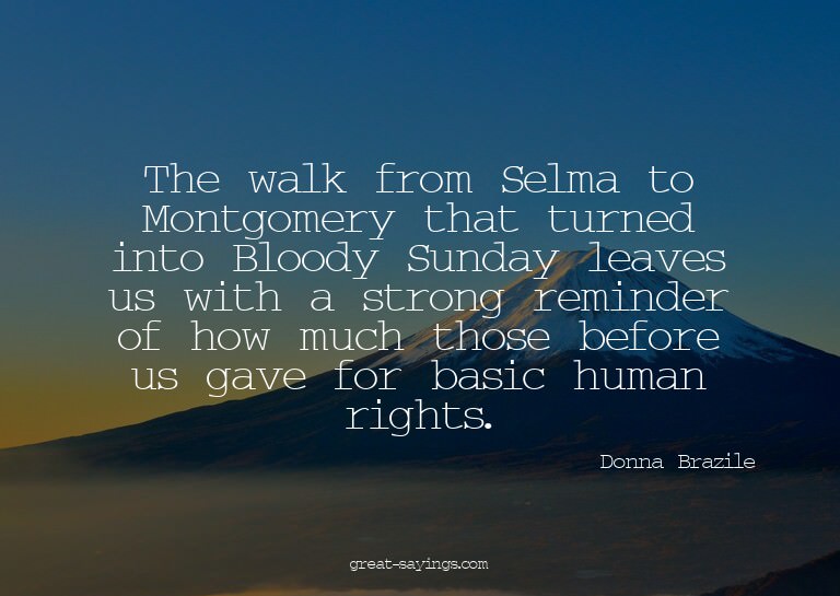 The walk from Selma to Montgomery that turned into Bloo