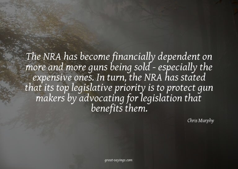 The NRA has become financially dependent on more and mo