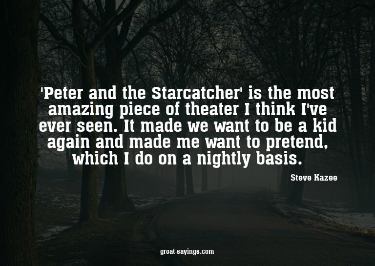 'Peter and the Starcatcher' is the most amazing piece o