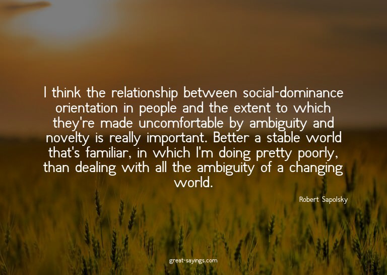 I think the relationship between social-dominance orien