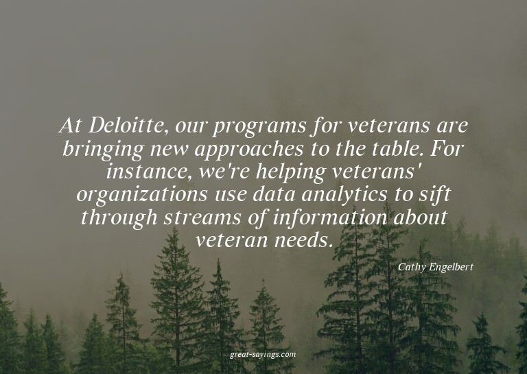 At Deloitte, our programs for veterans are bringing new