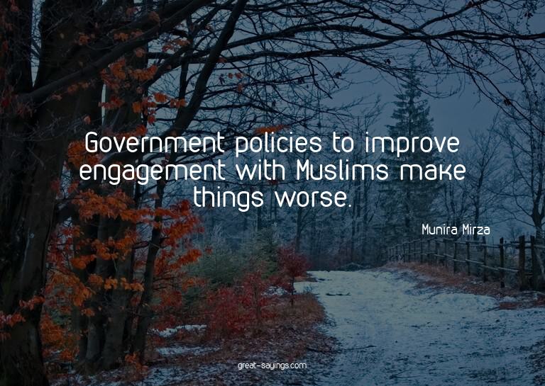 Government policies to improve engagement with Muslims