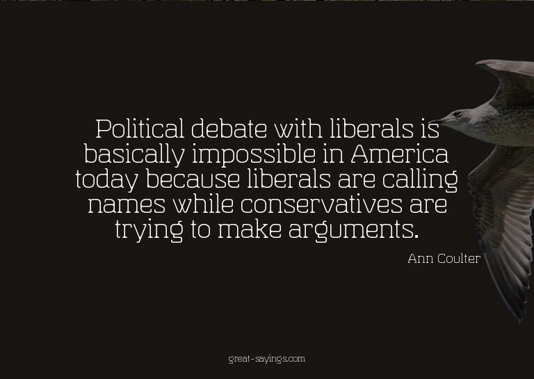 Political debate with liberals is basically impossible