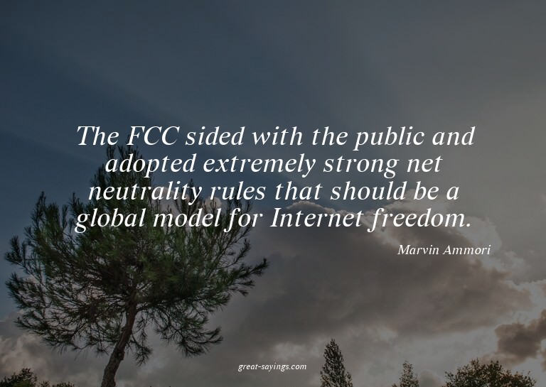The FCC sided with the public and adopted extremely str