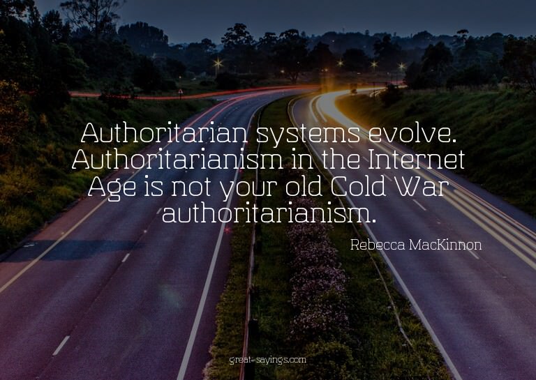 Authoritarian systems evolve. Authoritarianism in the I