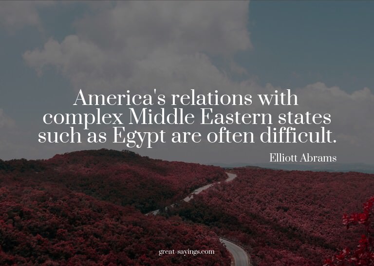 America's relations with complex Middle Eastern states