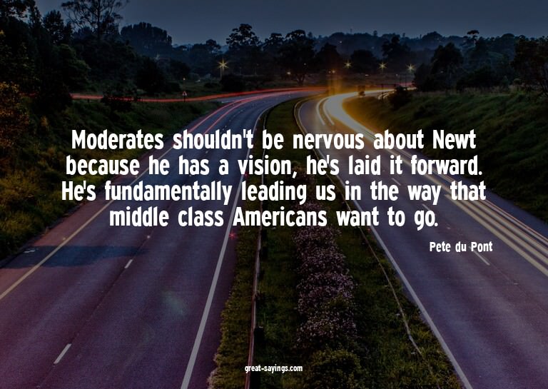 Moderates shouldn't be nervous about Newt because he ha