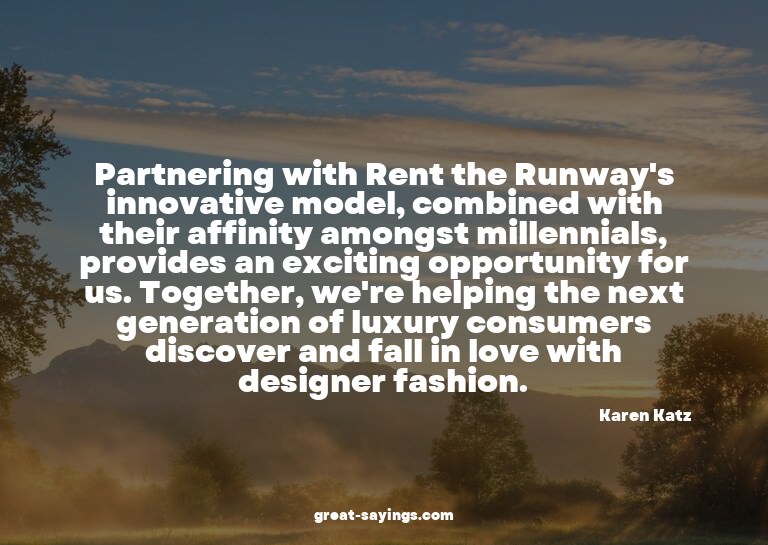 Partnering with Rent the Runway's innovative model, com