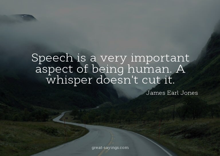 Speech is a very important aspect of being human. A whi