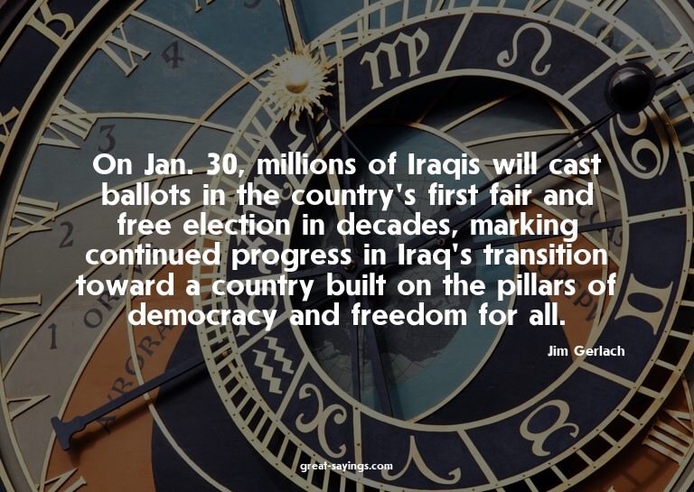 On Jan. 30, millions of Iraqis will cast ballots in the