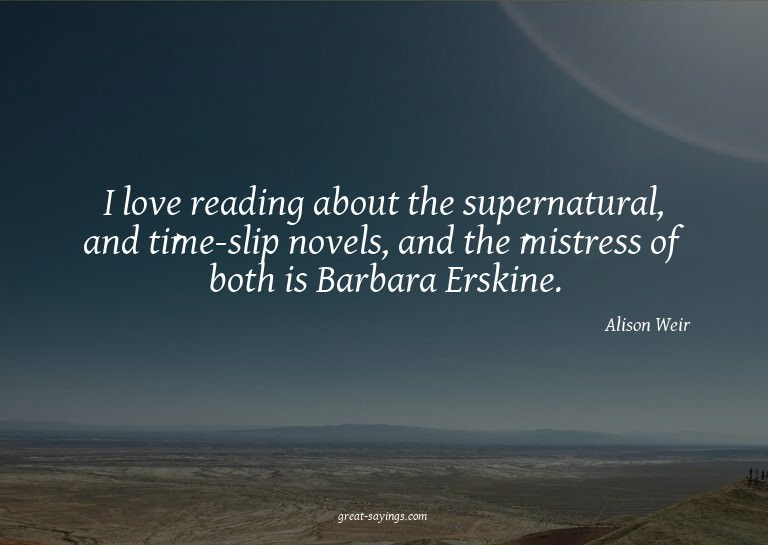 I love reading about the supernatural, and time-slip no