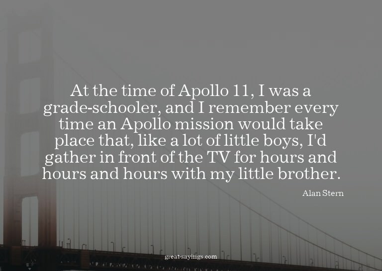 At the time of Apollo 11, I was a grade-schooler, and I