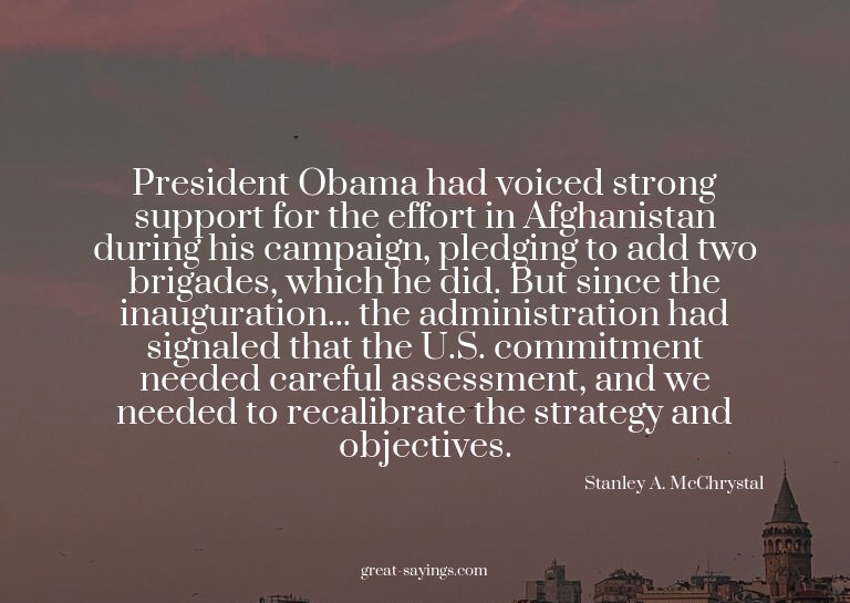 President Obama had voiced strong support for the effor