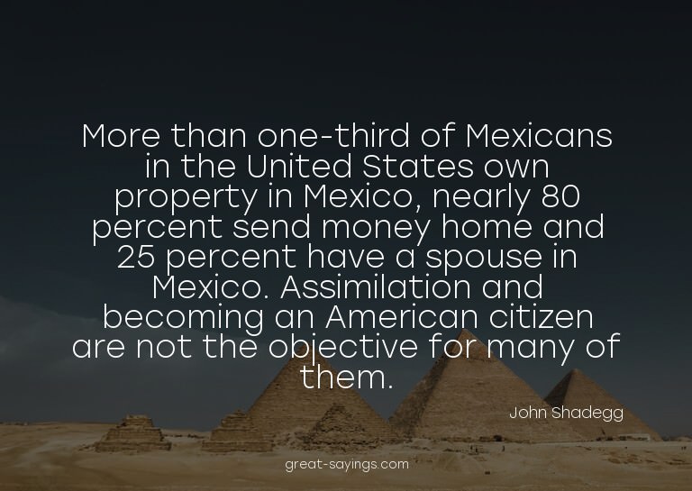 More than one-third of Mexicans in the United States ow