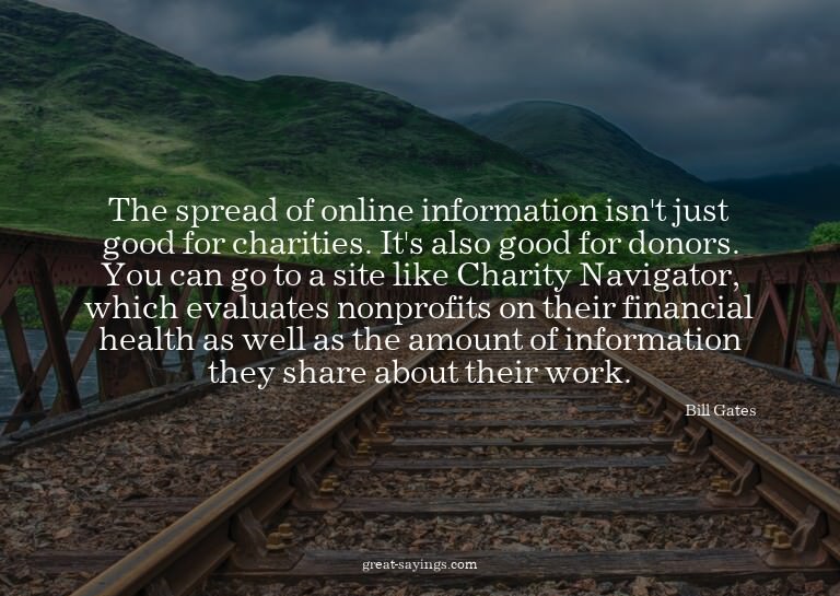 The spread of online information isn't just good for ch