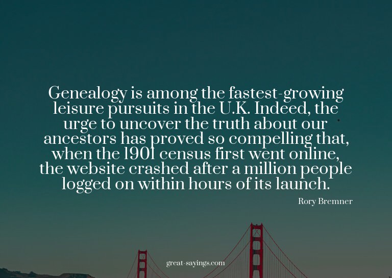 Genealogy is among the fastest-growing leisure pursuits