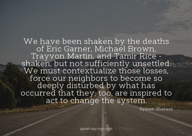 We have been shaken by the deaths of Eric Garner, Micha