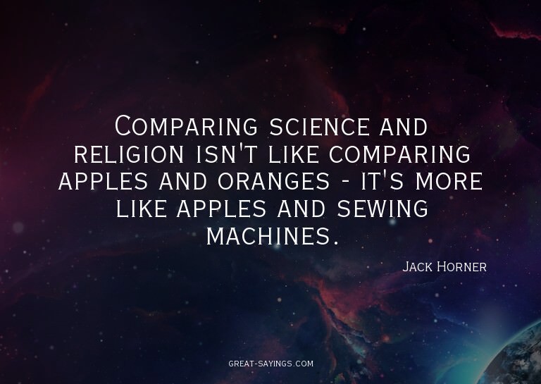 Comparing science and religion isn't like comparing app