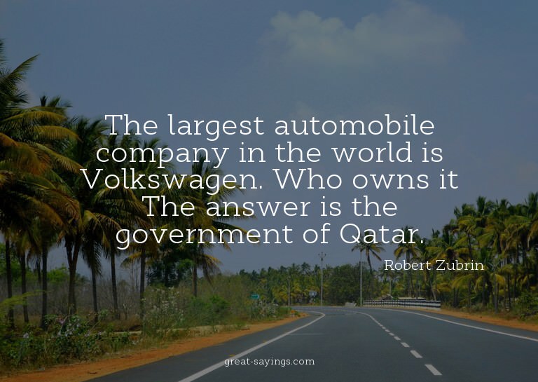 The largest automobile company in the world is Volkswag