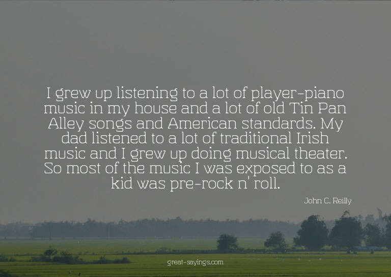 I grew up listening to a lot of player-piano music in m