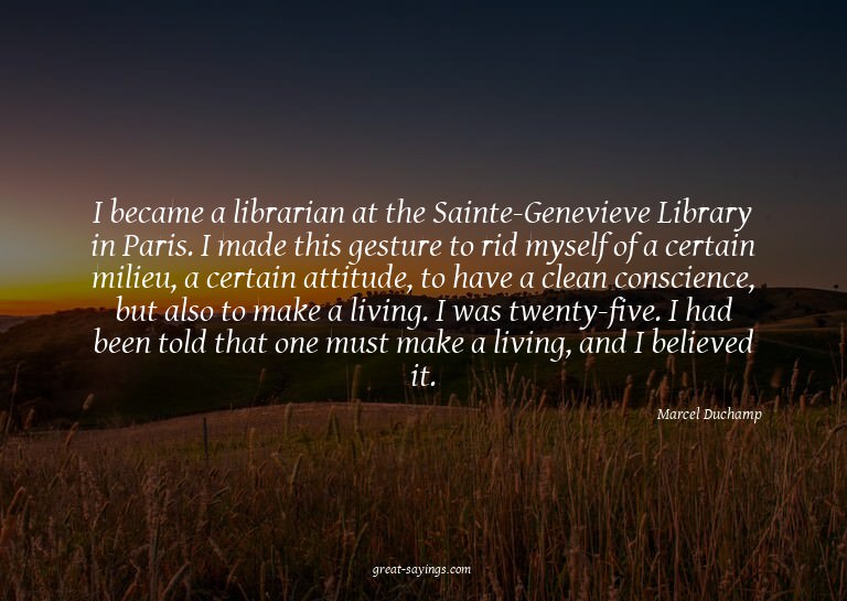 I became a librarian at the Sainte-Genevieve Library in