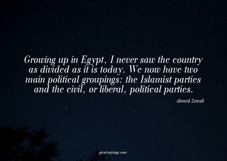 Growing up in Egypt, I never saw the country as divided
