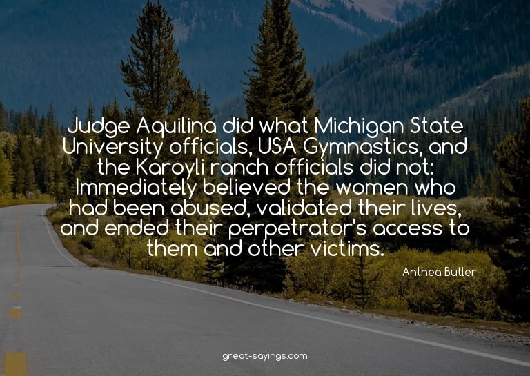 Judge Aquilina did what Michigan State University offic