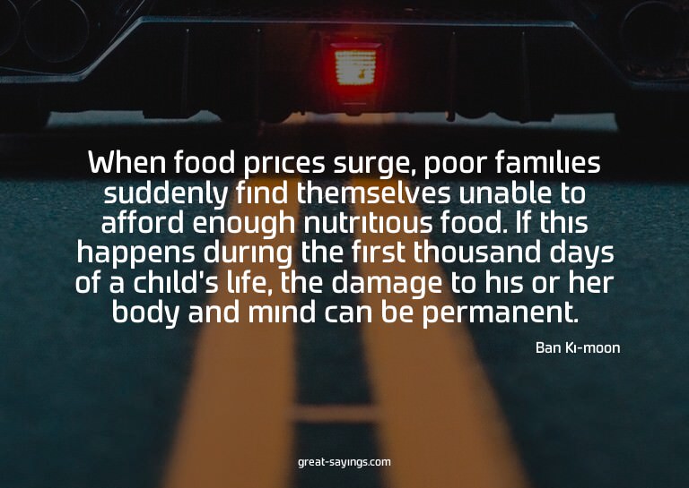 When food prices surge, poor families suddenly find the