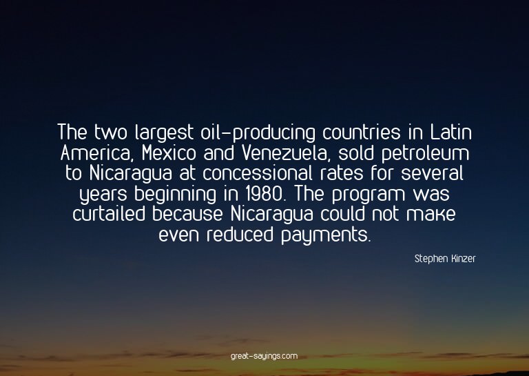 The two largest oil-producing countries in Latin Americ