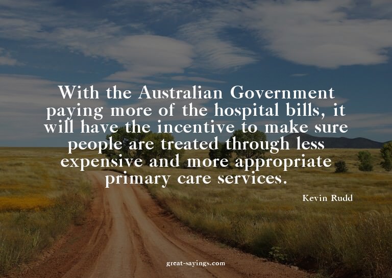 With the Australian Government paying more of the hospi