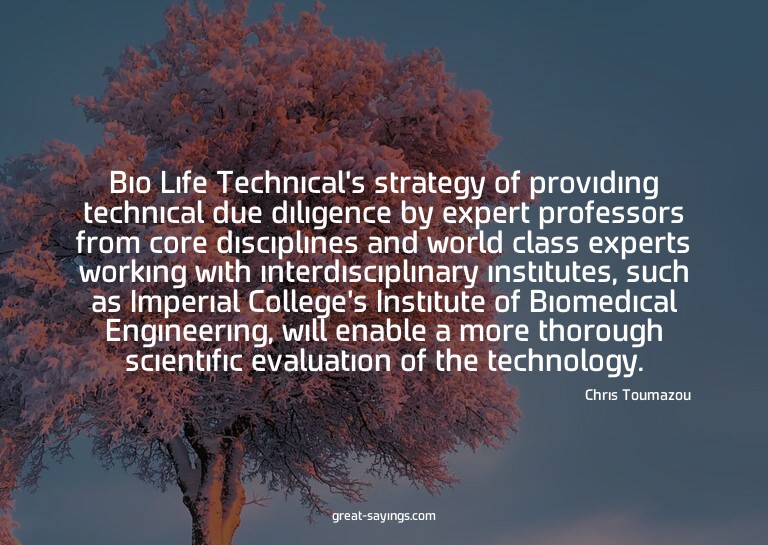 Bio Life Technical's strategy of providing technical du