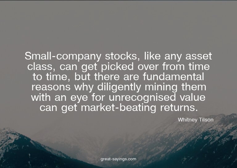 Small-company stocks, like any asset class, can get pic