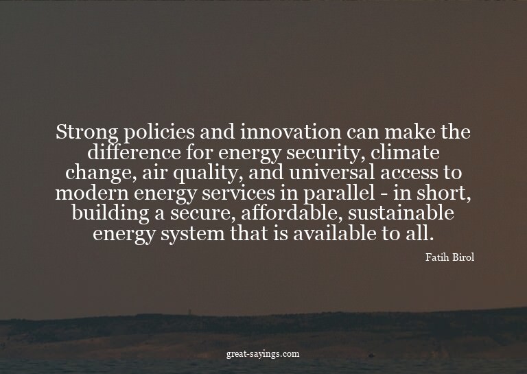 Strong policies and innovation can make the difference