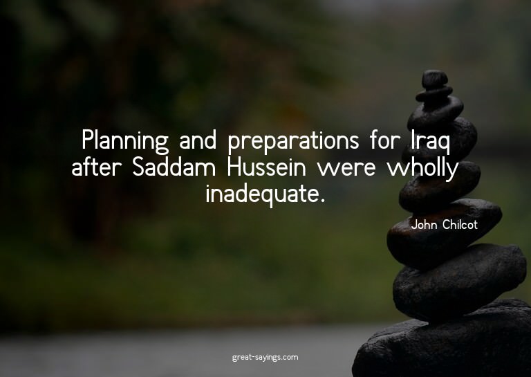 Planning and preparations for Iraq after Saddam Hussein
