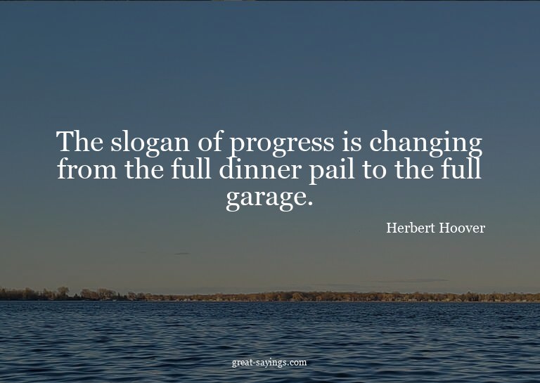 The slogan of progress is changing from the full dinner