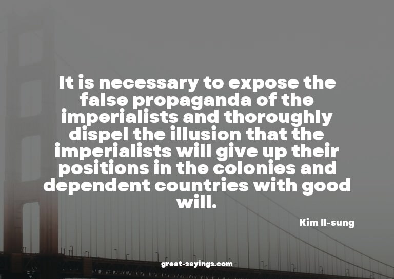 It is necessary to expose the false propaganda of the i