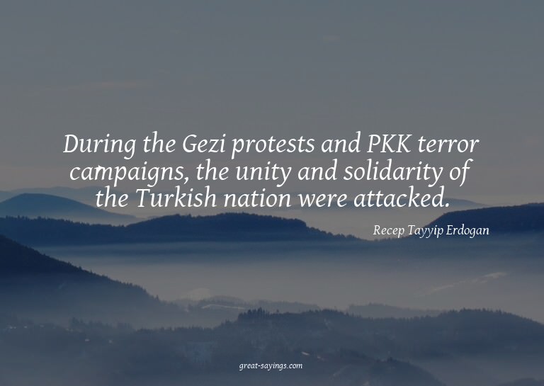 During the Gezi protests and PKK terror campaigns, the