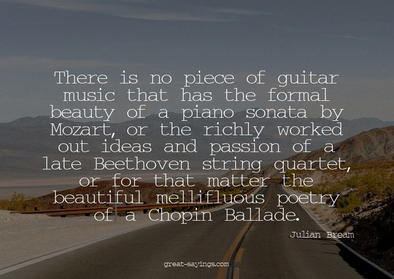 There is no piece of guitar music that has the formal b