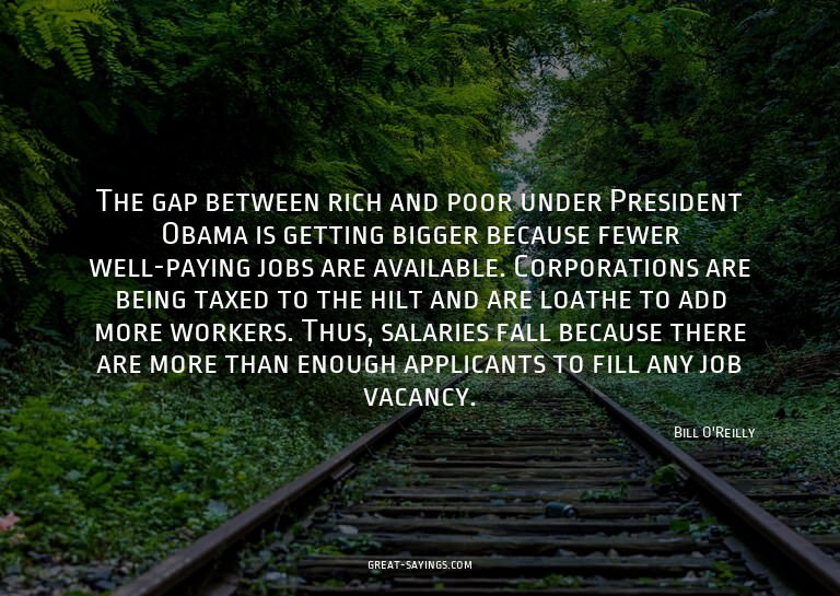 The gap between rich and poor under President Obama is