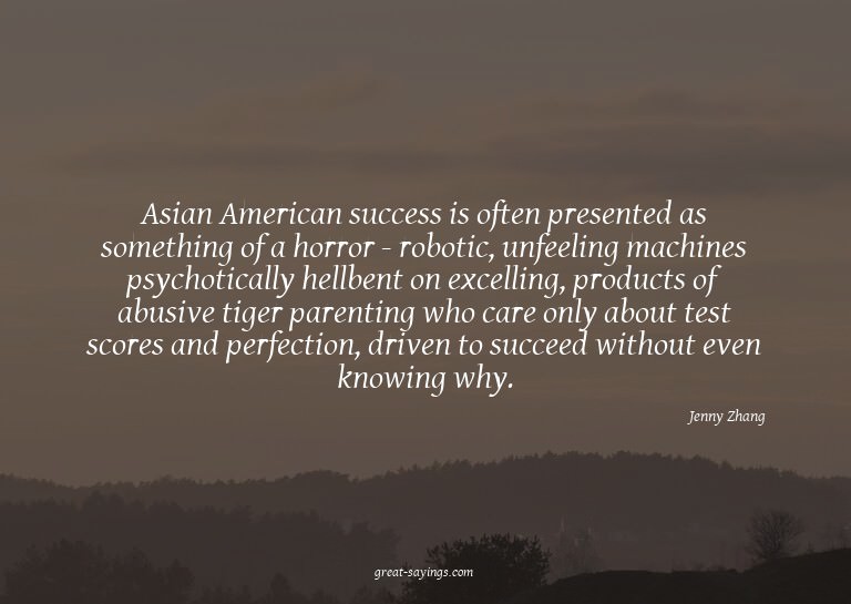 Asian American success is often presented as something