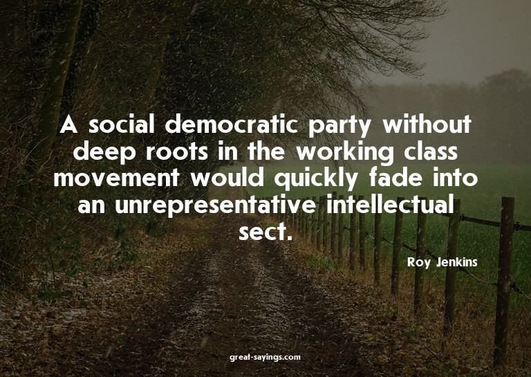A social democratic party without deep roots in the wor
