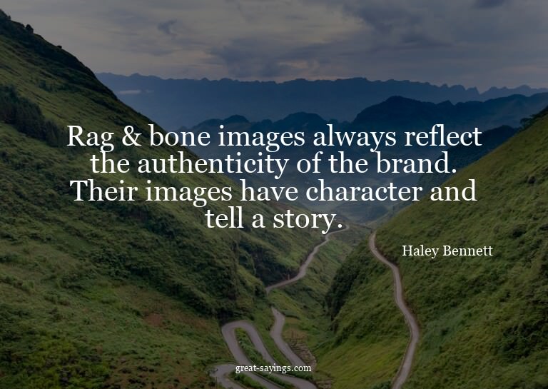 Rag & bone images always reflect the authenticity of th
