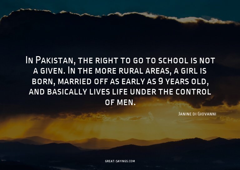 In Pakistan, the right to go to school is not a given.